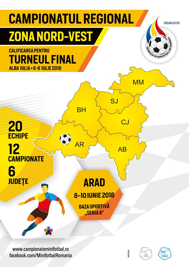 Programul complet al jocurilor de la Campionatul Regional Nord-Vest, Arad